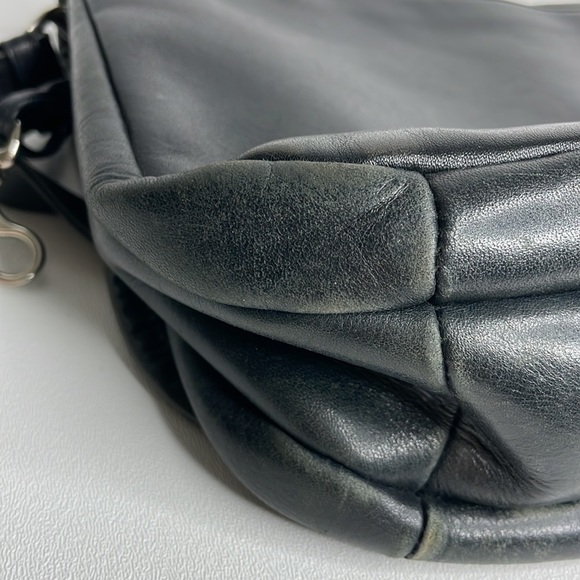 Ganson vintage leather shoulder bag purse black - Picture 5 of 16